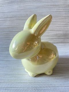Yellow Glossy Bunny Figurine England Brand