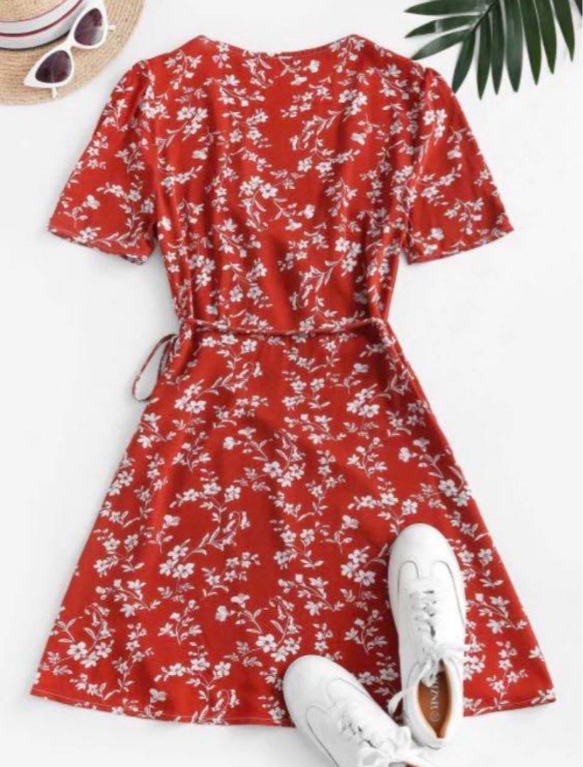Zaful wrap 2025 dress