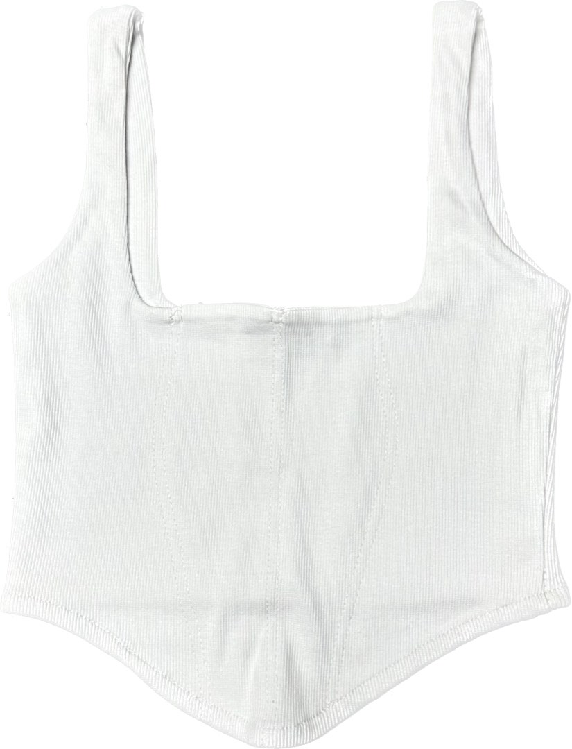 Zara White Corset Crop Top, Women's Fashion, Tops, Others Tops on Carousell