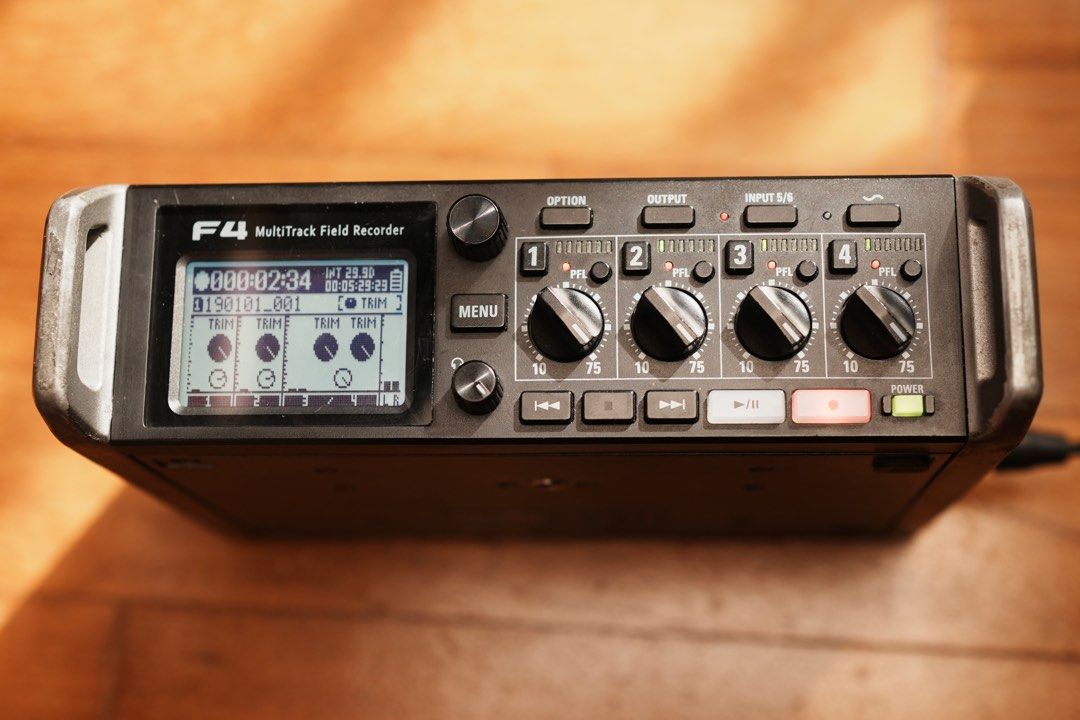 Zoom F4 multitrack field recorder with timecode, Audio, Other Audio