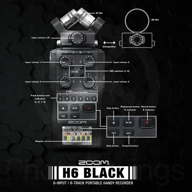Zoom H6, Audio, Microphones on Carousell