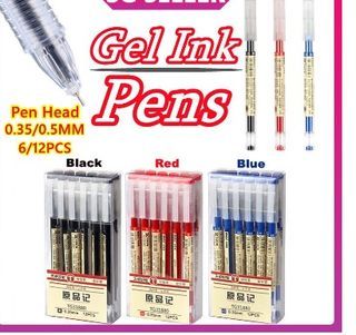 3 pcs Brief Style Japanese Gel Pen 0.35mm Black Blue red Ink Pen Maker Pen  School Office student Exam Writing Stationery Supply - AliExpress