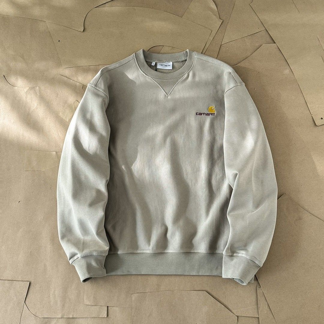 VTG Navy Crest Heather Grey Crewneck Sz XL 海外 即決-