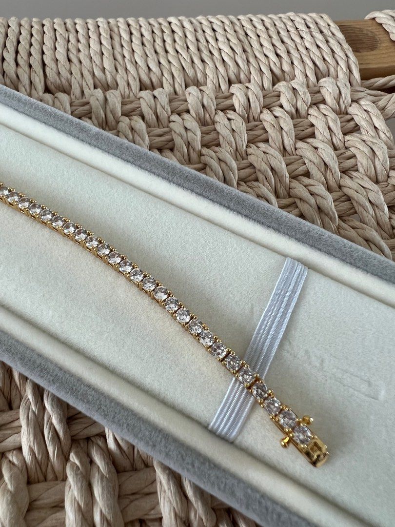 Gold plated tennis hotsell bracelet