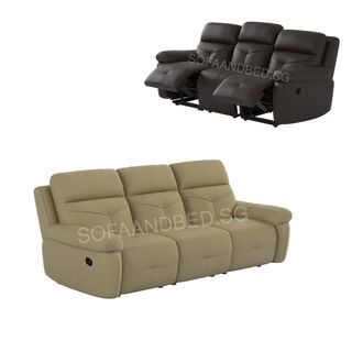 3 SEATER RECLINER SOFA (COWHIDE LEATHER)
