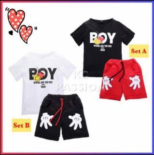 📣 CLEARANCE SALE📣 2pcs  Boy Clothes Set  • Black T-Shirt and Short