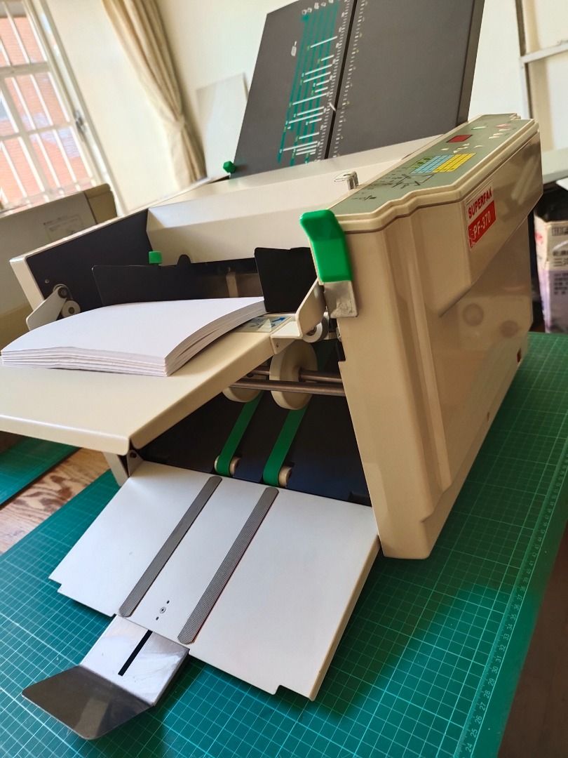 桌上型全自動摺紙機 SUPERFAX PF-370 折紙機 摺疊機, 電腦及科技產品, 商務用科技產品在旋轉拍賣