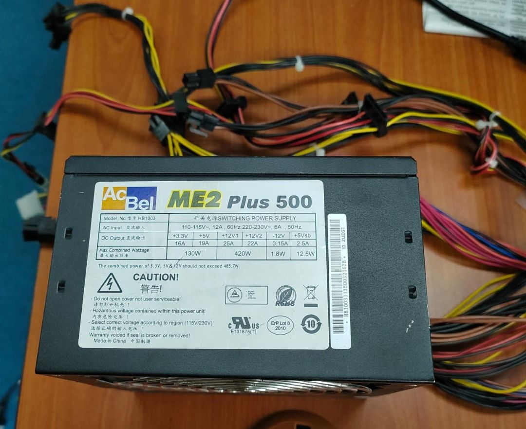 Acbel Power Supply PSU SMPS, Computers & Tech, Parts & Accessories