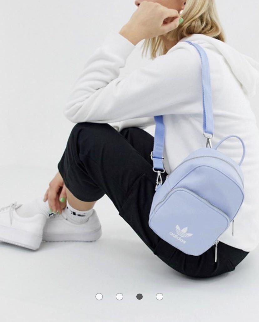 Adidas Baby Blue Mini Backpack Women s Fashion Bags Wallets Backpacks on Carousell