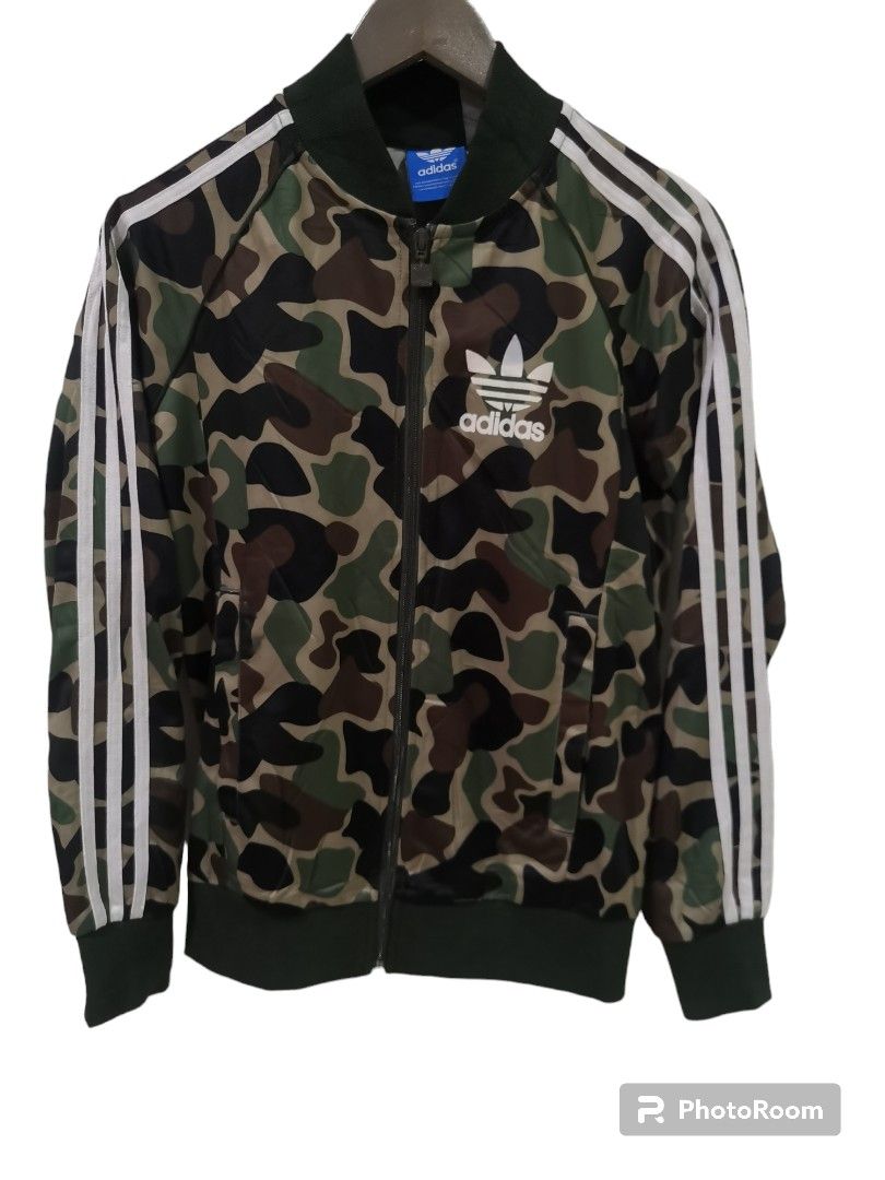 Adidas camo hot sale bomber jacket