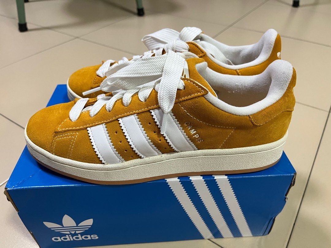 Chalk orange top adidas campus shoes