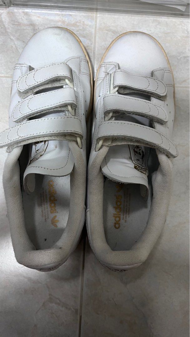 Stan smith hot sale gold velcro