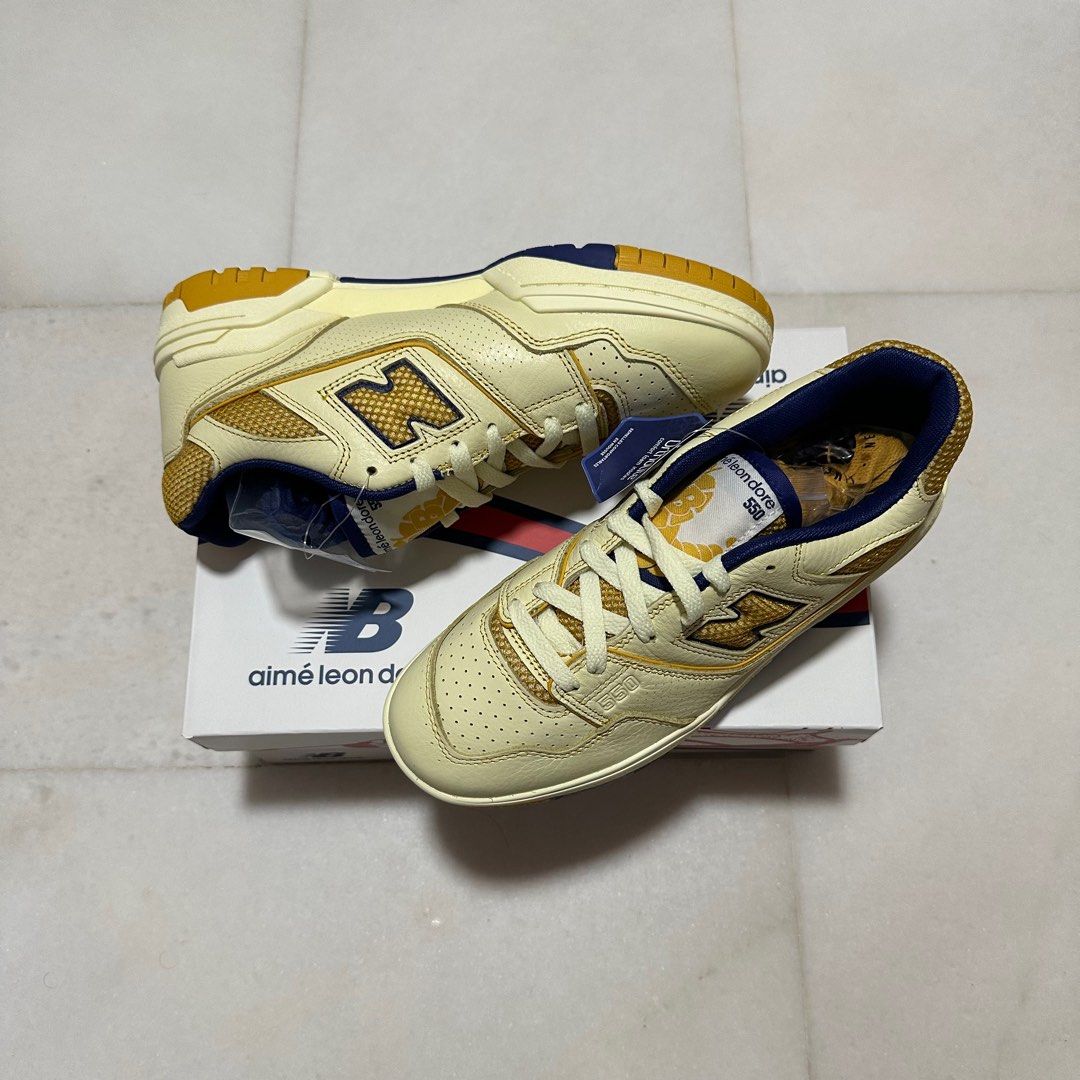 Authentic Aime Leon Dore New Balance 550 Yellow/Blue, Men's