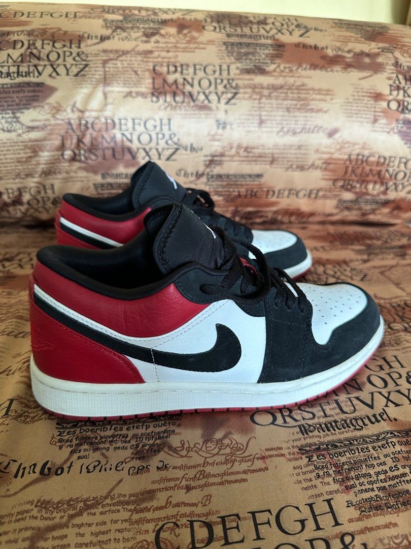 Nike air jordan discount 1 black toe low