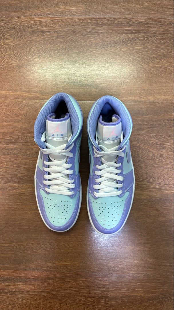 air jordan 1 mid purple and white
