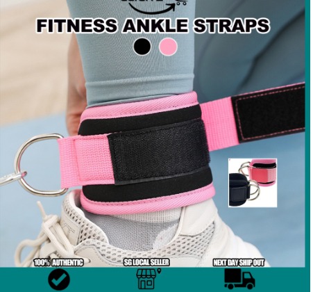 Ankle Straps Padded Double D-ring/ Leg Training Ankle Straps Buckle/ Ankle  Straps for Cable Machines/ Gym, Sports Equipment, Exercise & Fitness,  Toning & Stretching Accessories on Carousell