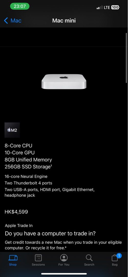 Apple mac mini m2 8GB ram 256GB ssd, 電腦＆科技, 桌上電腦- Carousell