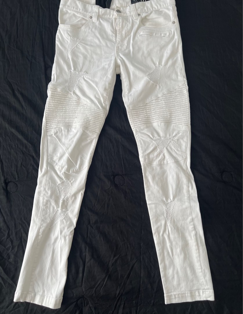 Armani Exchange Biker pants, Men's Fashion, Bottoms, Jeans on Carousell