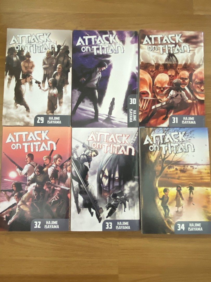 Attack On Titan Manga, Volumes. 29-34, Hobbies & Toys, Books