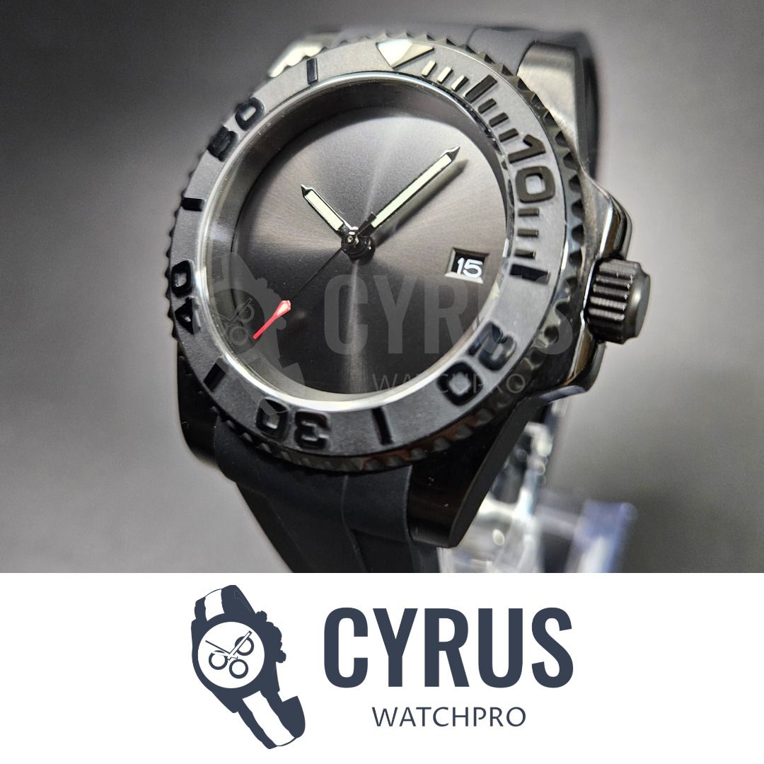 Automatic Watch 40MM All Black Sapphire Glass NH35 Seiko Movement Men s Fashion Watches Accessories Watches on Carousell