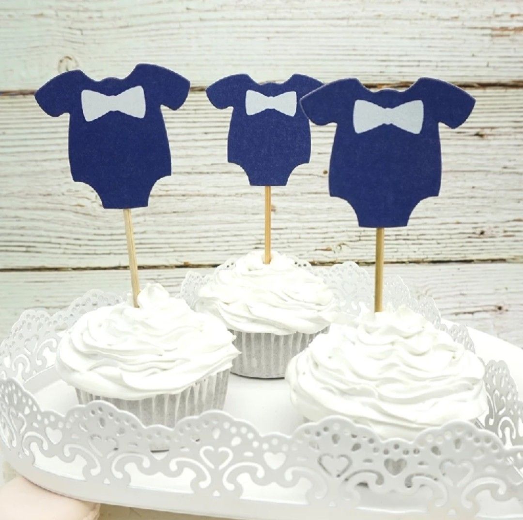 Baby Boy Happy Birthday Cake Topper Decoration Sign 1 year old month