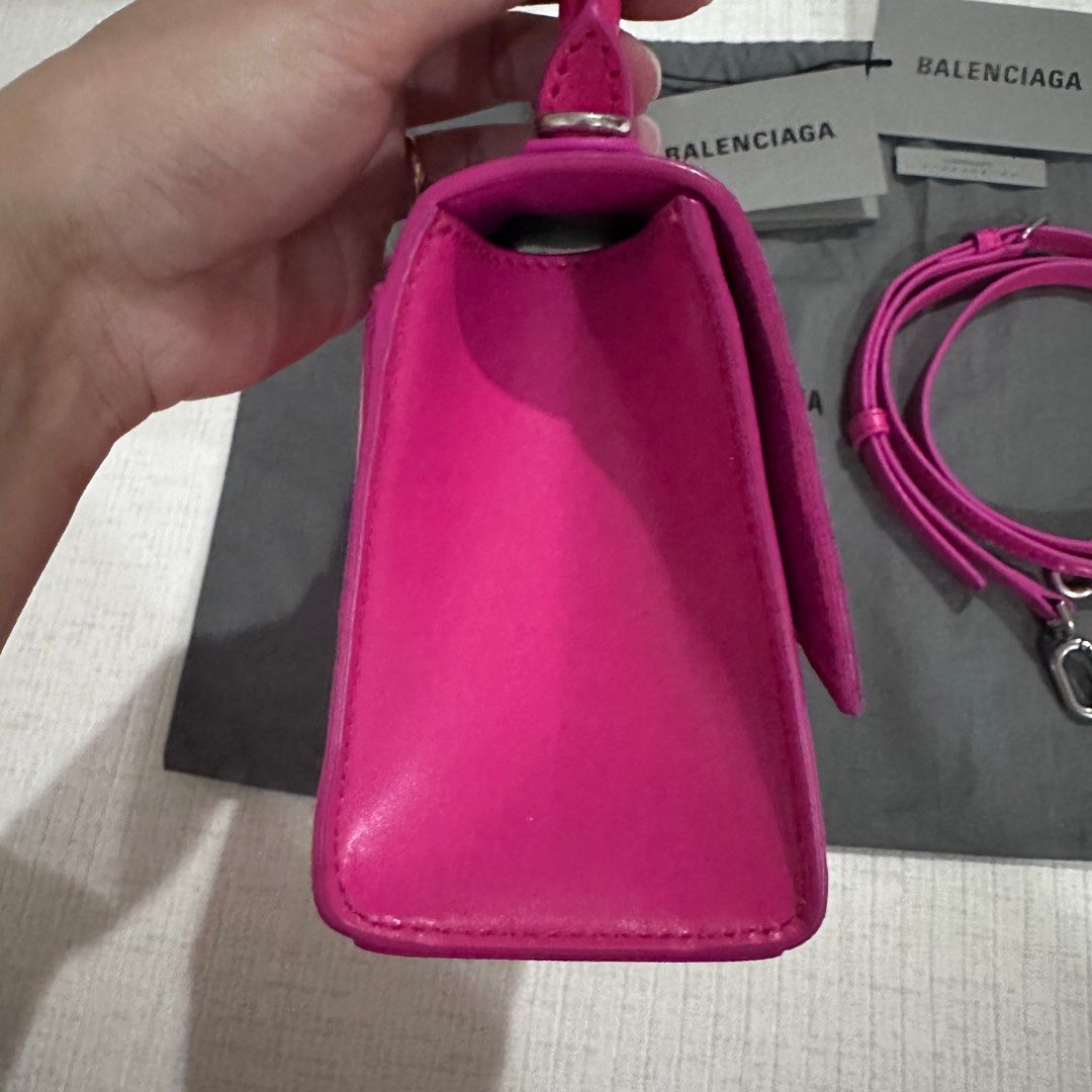 Balenciaga Hourglass XS top handle pink graffiti, Luxury, Bags & Wallets on  Carousell