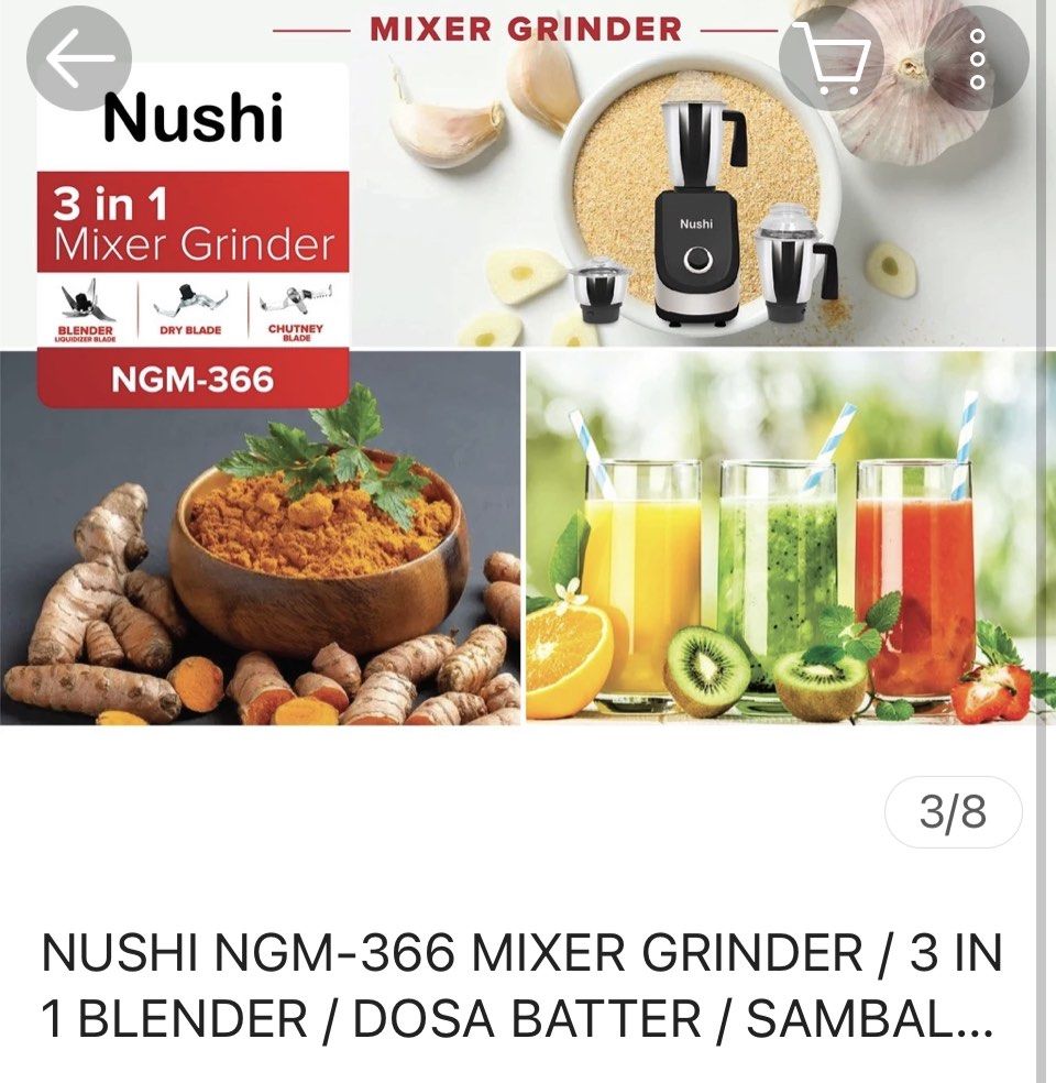 Blender+Mixer for dosa batter, chutney, sambal., Furniture & Home