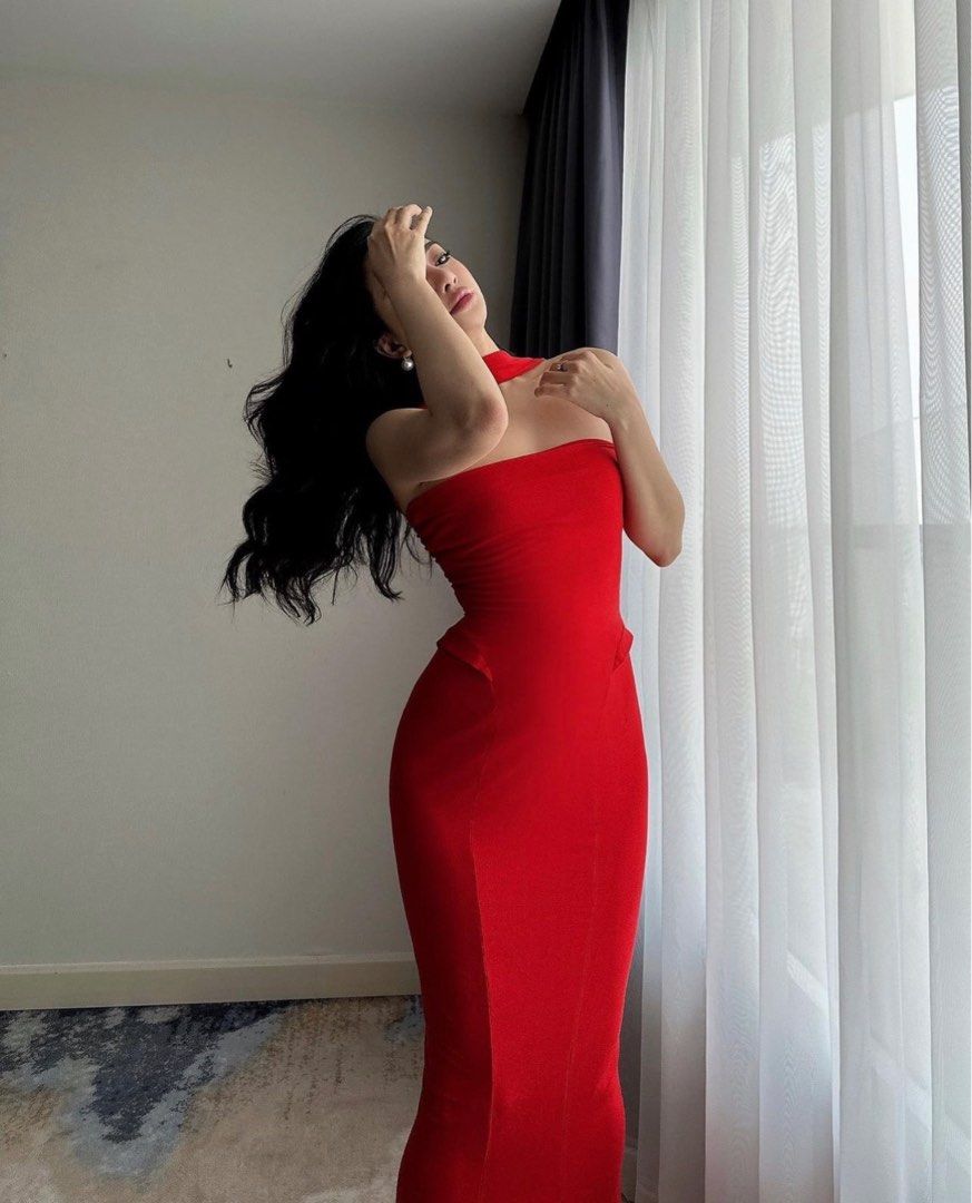 Red bodycon dress on sale