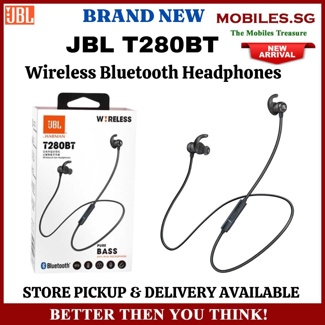 Brand New JBL T280BT Wireless Bluetooth Headphones New Arrival Store pickup or Same Day Delivery
