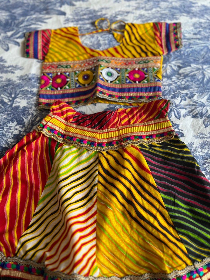 Multicolor Cotton Kids Navratri Garba Dress Lehenga Choli at Rs 1250/piece  in Surat