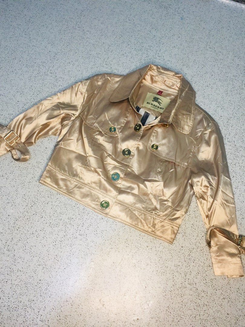 Burberry jacket hot sale gold