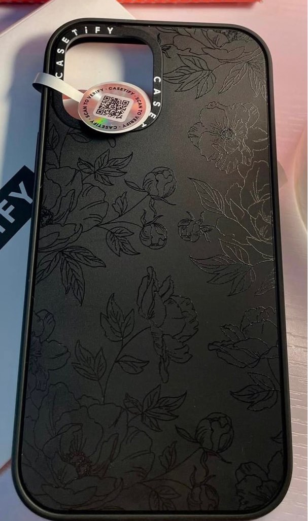 Casetify Delicate Floral Matte Black Case for Iphone 12, Mobile Phones & Gadgets, Mobile
