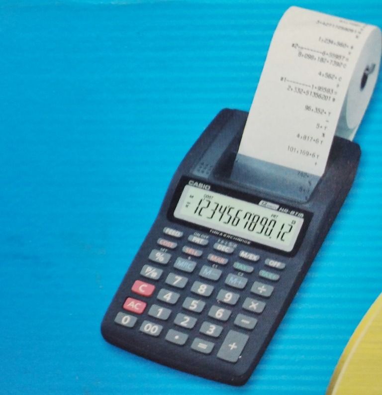 Casio Printing Calculator (Category: Office & Business Technology) located in Quezon City. Submitted by mondy_mond (Listing ID 1263546704, Image 2). Description: This Casio Printing Calculator... *Offers 12-digit big display, 3-key memory, Cost/Sell/Margin calculations, etc. *Good for retail business, professional tax computations, student & home use *Portable, handy, convenient *Comes with box packaging, bubble wrap, user manual, & paper roll *U