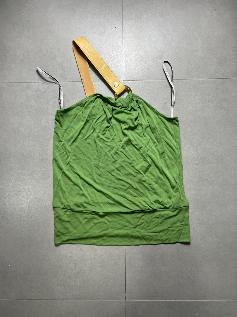 Celine Leather Strap Top, Women's Fashion, Tops, Sleeveless on Carousell