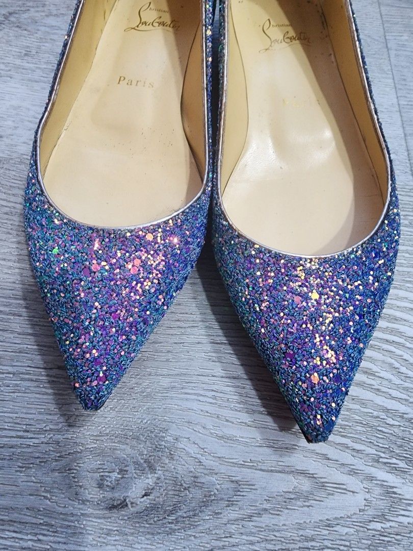 Christian louboutin new arrivals sparkly flats