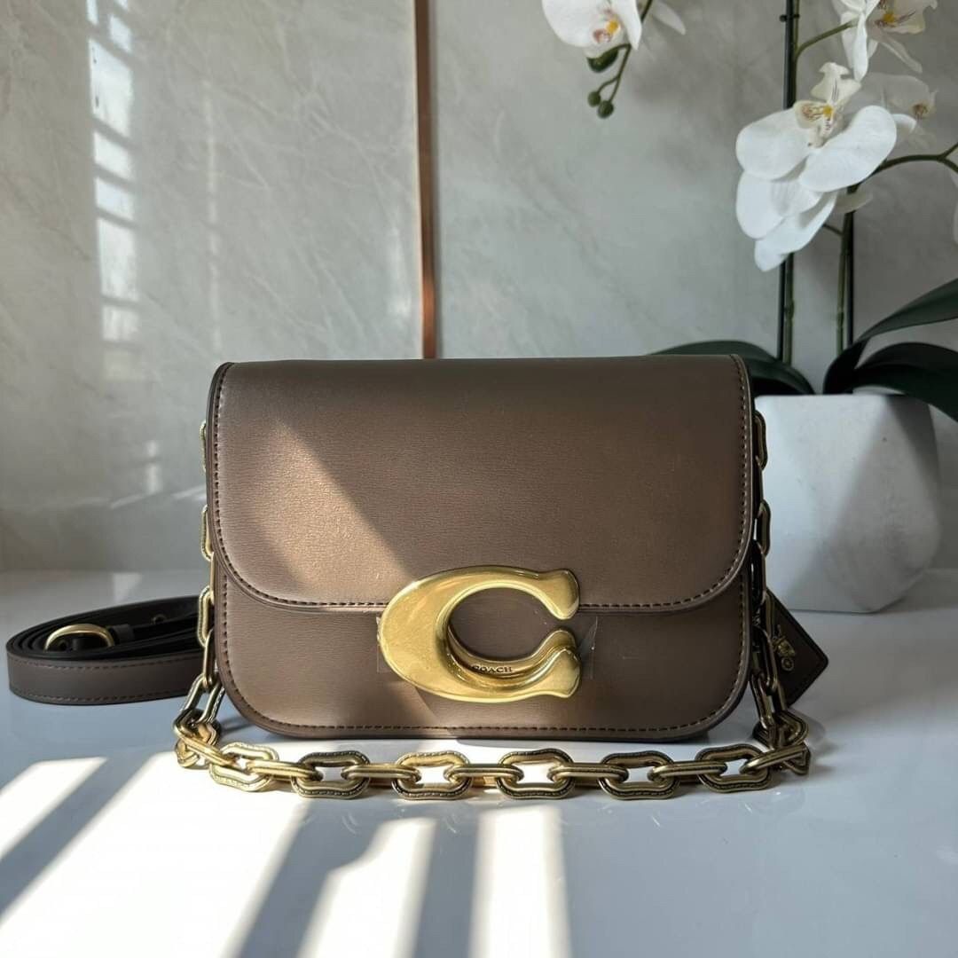 Coach Limited Edition Idol Bag In Refined Calf Leather (Grey