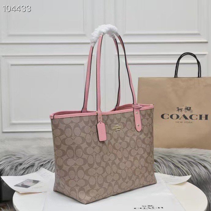Coach reversible tote pink hot sale