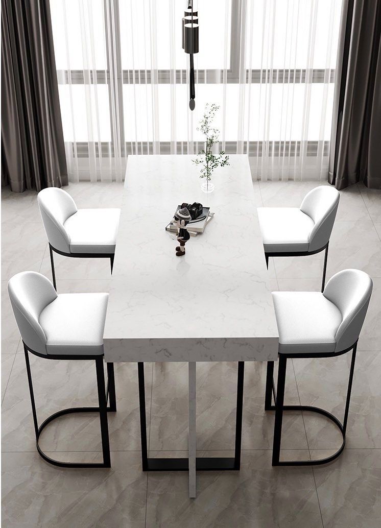 COFORD Modern Sintered Stone Bar Table, Furniture & Home Living ...