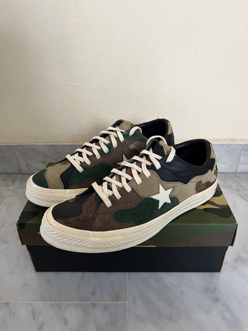 Converse one star x Sns us9 camo Men s Fashion Footwear