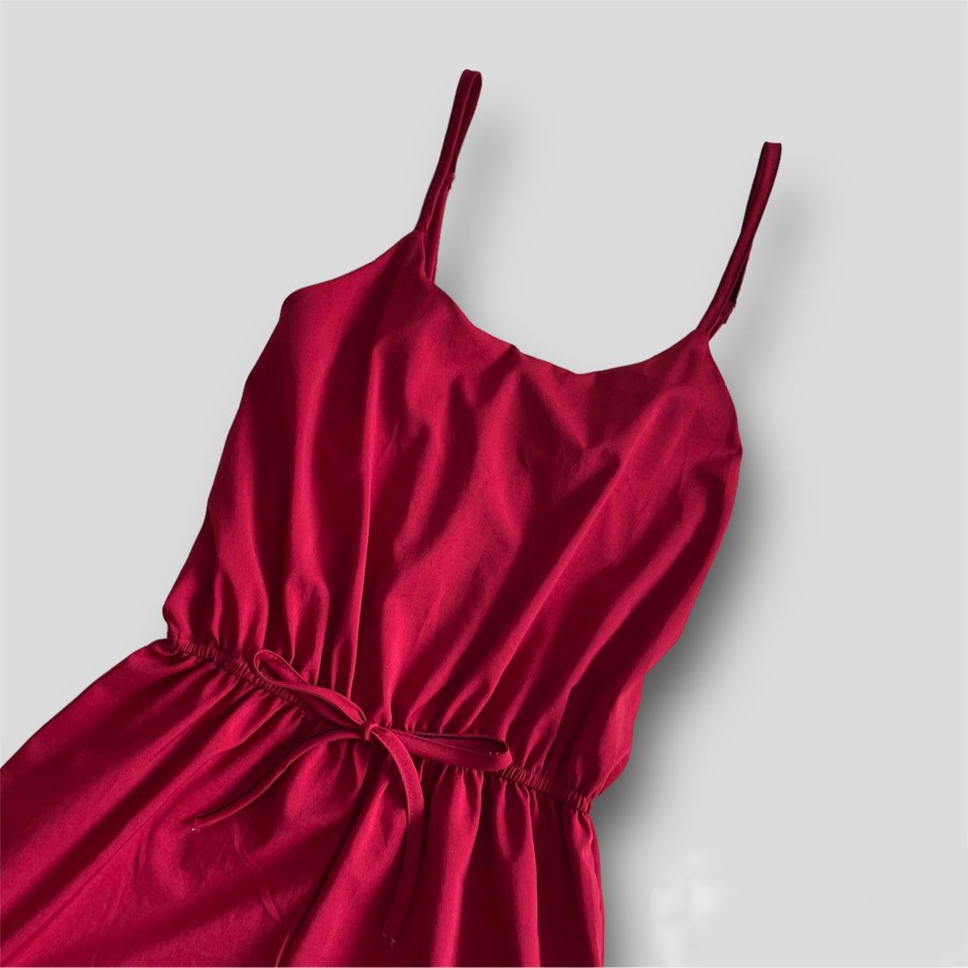 Dark red jumpsuit store romper