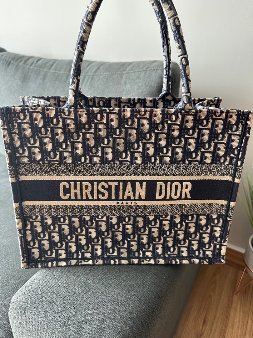 DIOR BOOK TOTE MEDIUM M1296ZRIW OBLIQUE W/CARD TOTE BAG 237036964 ;,  Luxury, Bags & Wallets on Carousell