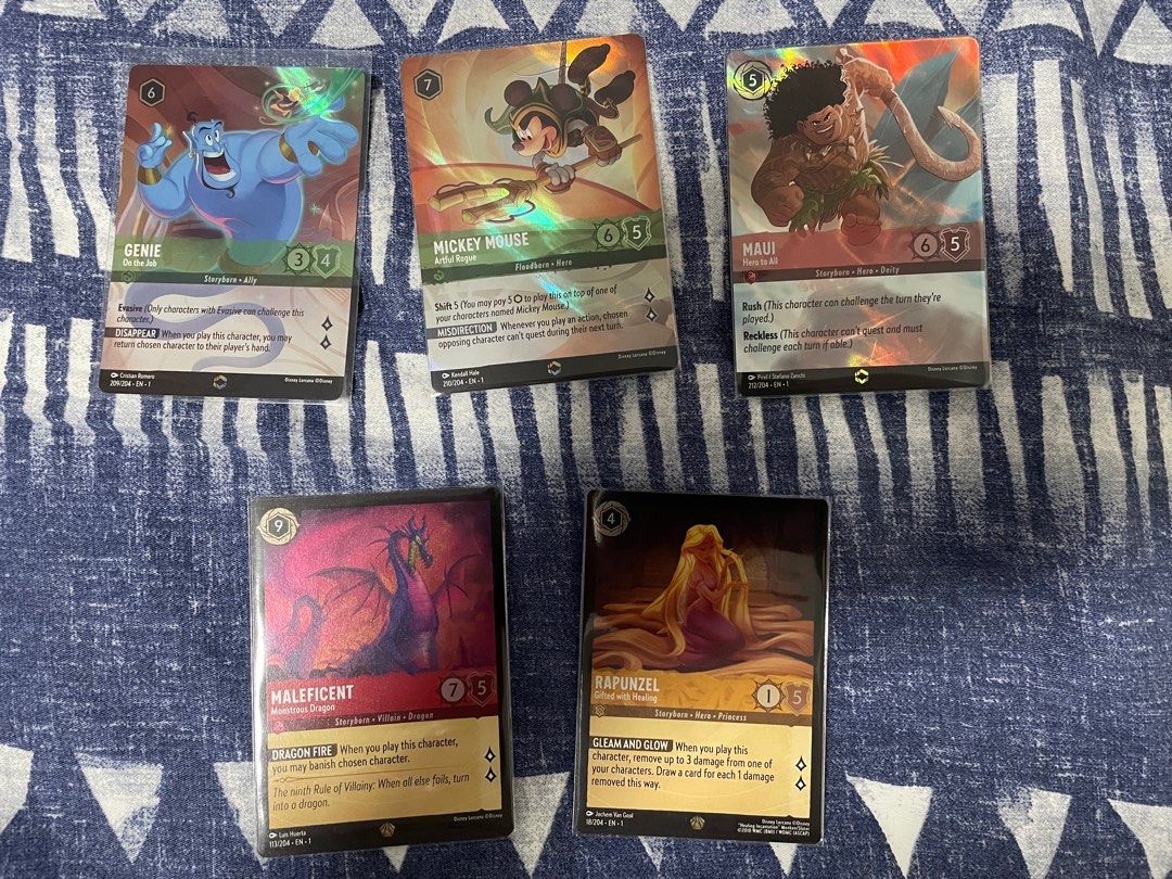 Disney Lorcana legendary cold foils and enchanted, Hobbies & Toys, Toys ...