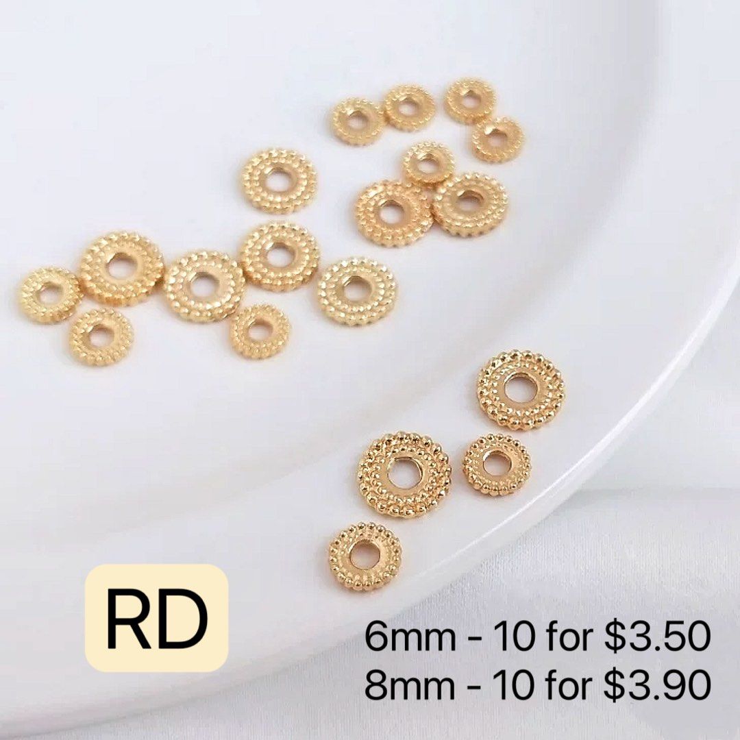 Gold spacer beads on sale
