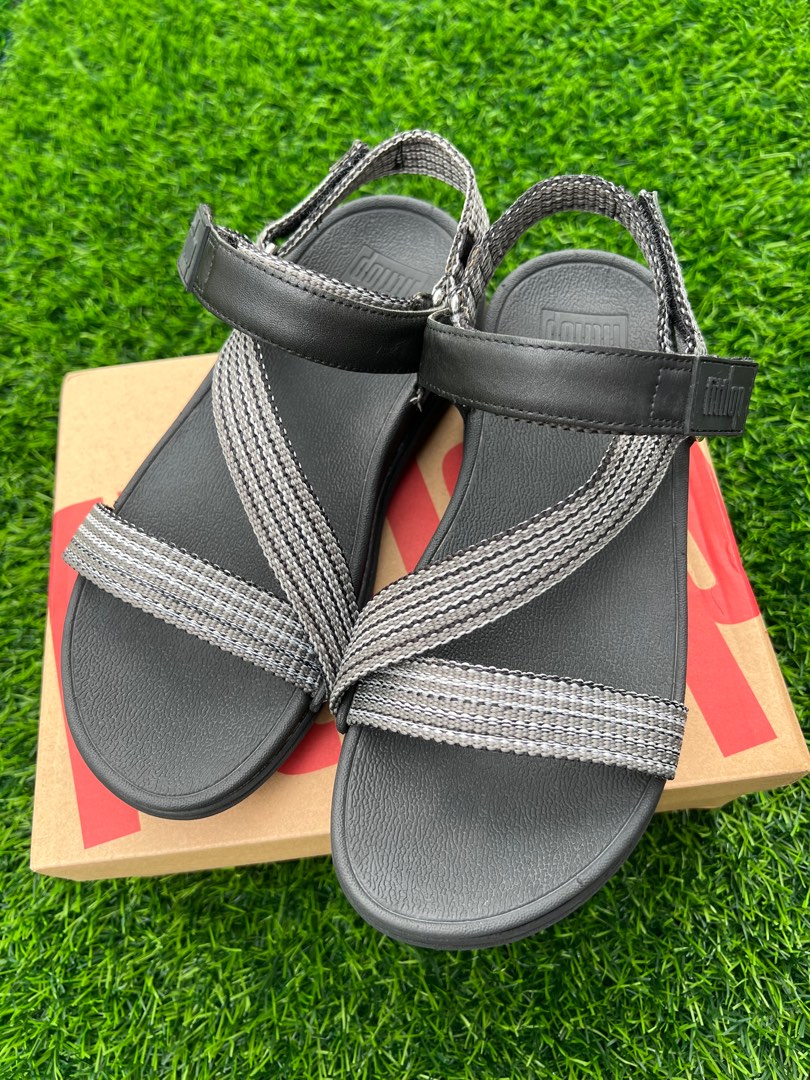Fitflop Loosh Webbing Black Women s Fashion Footwear Sandals on