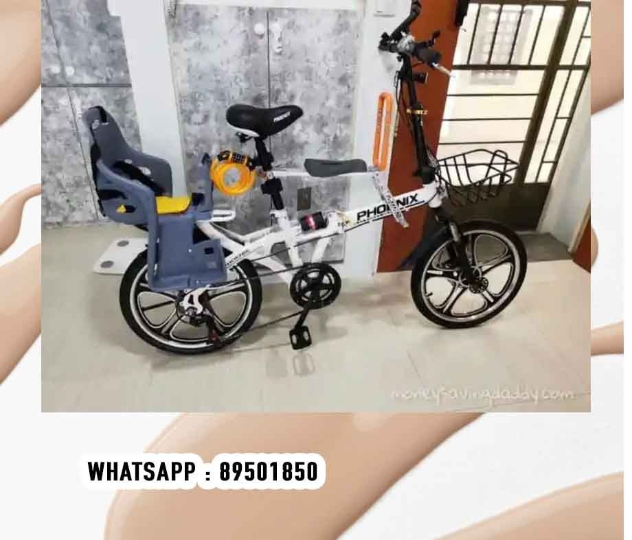 Foldable bicycle can add front or back child seat child inch lady baby front food delivery