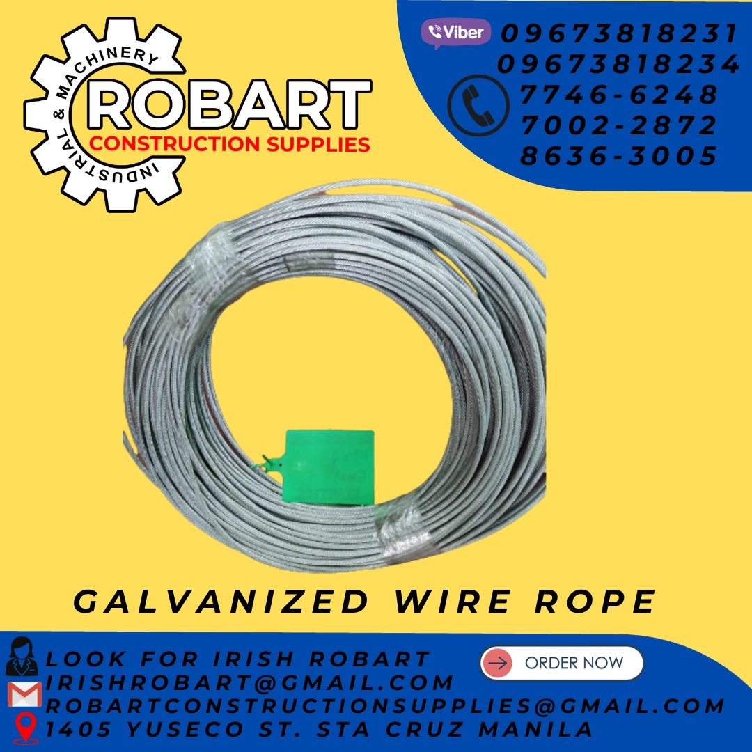 Galvanized wire rope, Commercial & Industrial, Construction Tools