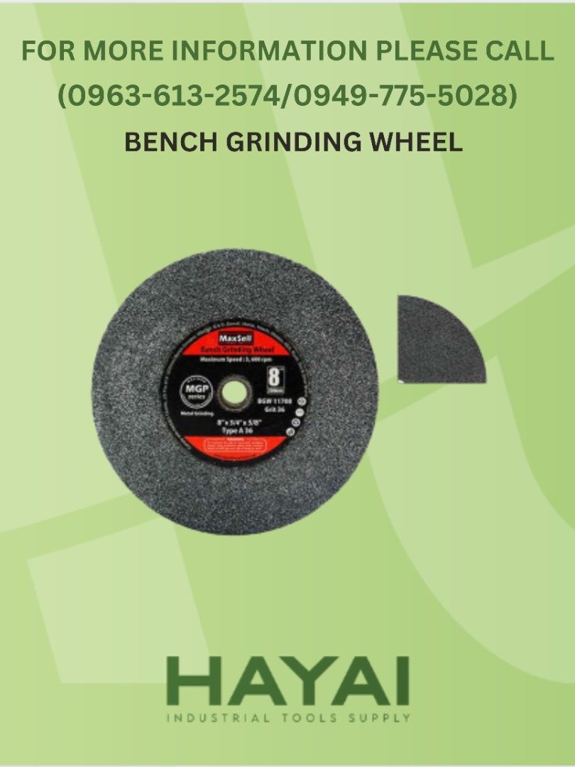 GRINDING ACCESSORIES BENCH GRINDING WHEEL, Commercial & Industrial