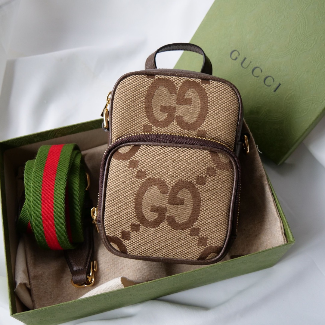Gucci Jumbo GG Canvas Micro Crossbody Bag Authentic Luxury Bags Wallets on Carousell