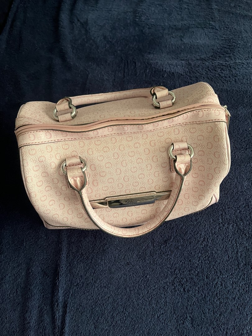Guess Pink Bowling Bag Women s Fashion Bags Wallets Beach Bags on Carousell