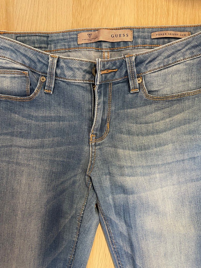 Guess power clearance skinny low jeans